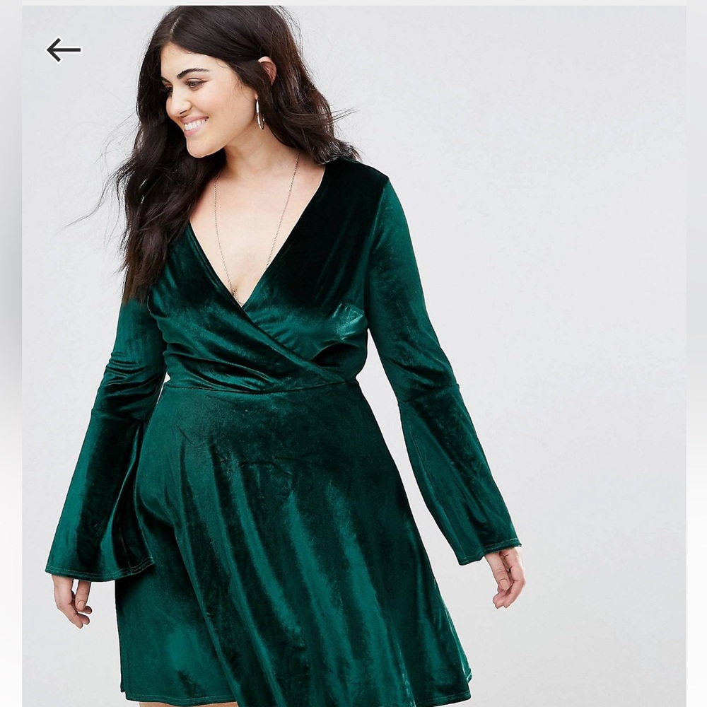 ASOS Green Velvet dress